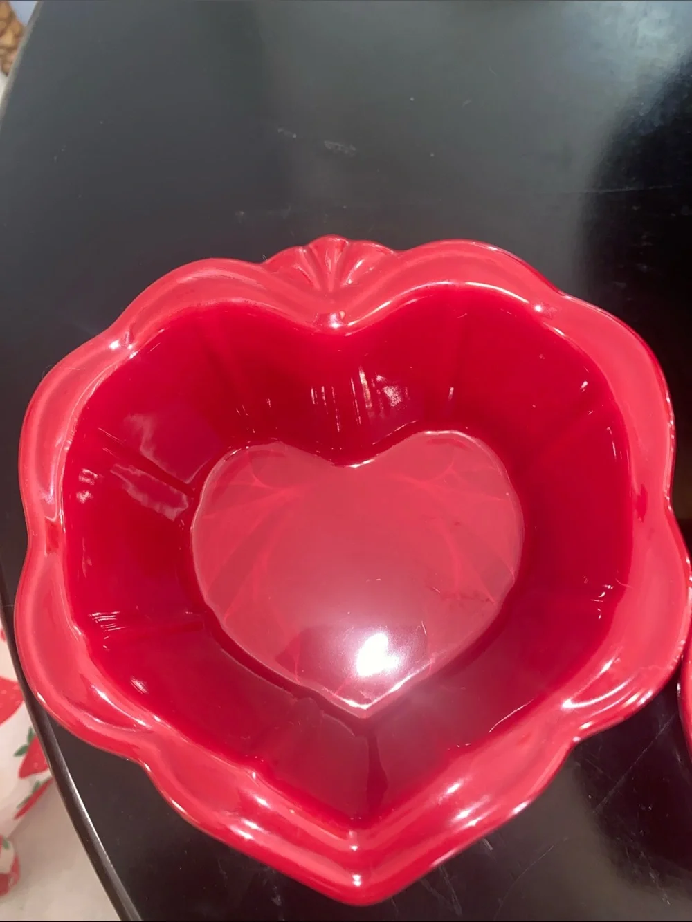 Princess House Red Heart Ceramic Ramekins - Set of 2